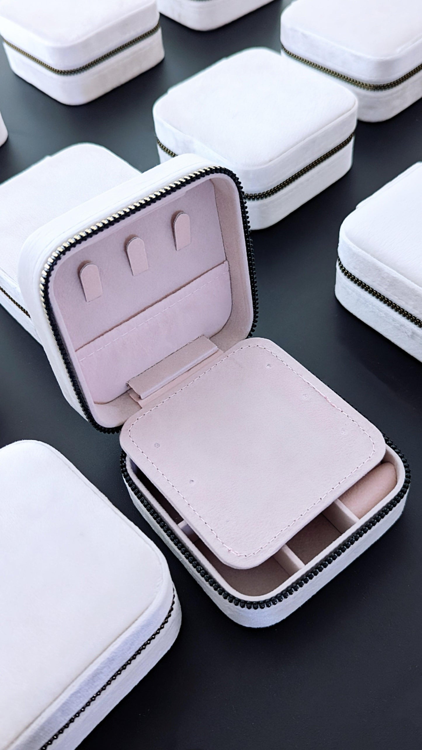 White Suede Jewellery Box - Eli Chrishan